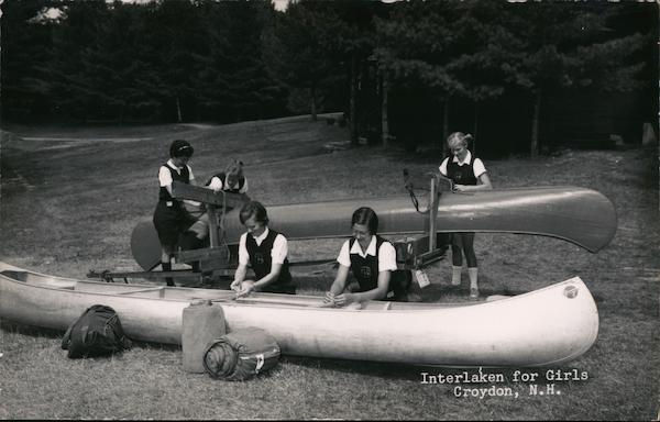 Interlaken Camp for Girls: Canoes Croydon New Hampshire