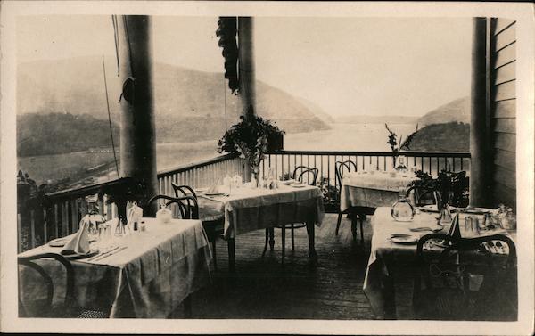 Outdoor dining area on porch West Point New York