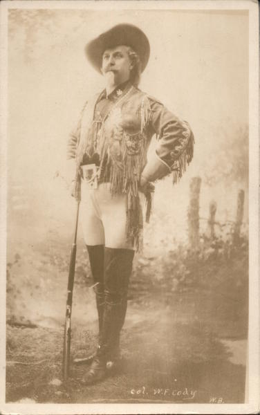 Colonel William Frederick Buffalo Bill Cody Cowboy Western
