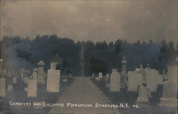 Cemetery and Soldiers Monument Stafford New York