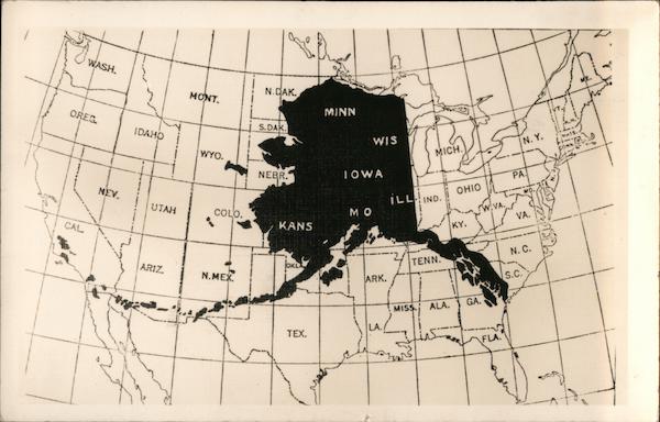 How Big is Alaska? Midwest Map