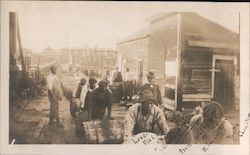 Men Loading Barrels of Fish Oil on the "Wilmington" in Southport, NC Original Photograph