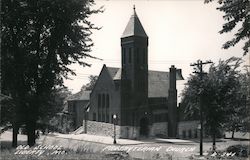 Old School and Presbuterian Church Postcard