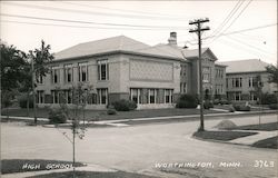 High School in Worthington, MN Postcard