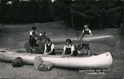 Interlaken Camp for Girls: Canoes Croydon, NH Postcard Postcard Postcard