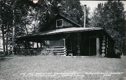 Log Cabin, Birchwood Resort on Jackson Lake Cable, WI Postcard Postcard Postcard