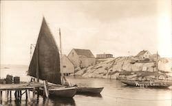 Sailboats and Homes Postcard