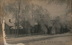 A. B. Beardsley's Residence in Winter Postcard