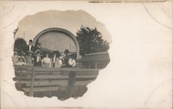 People in front of Bandstand Vignette Postcard