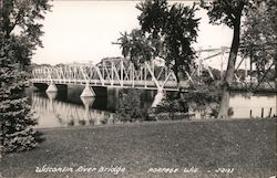 Wisconsin River Bridge Portage, WI Postcard Postcard Postcard