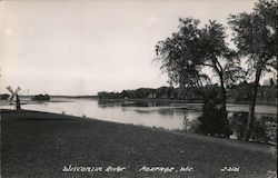 Wisconsin River Portage, WI Postcard Postcard Postcard