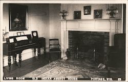 Living Room, Old Indian Agency House Postcard