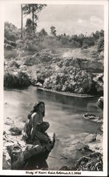 Study of Maori Maid (Topless) Postcard