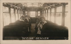 "Seeing Denver" Tour Bus Interior #294 Postcard
