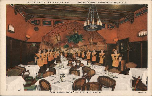 Ricketts Restaurant, The Amber Room Chicago Illinois