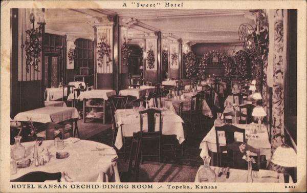 Hotel Kansan Orchid Dining Room Topeka Kansas