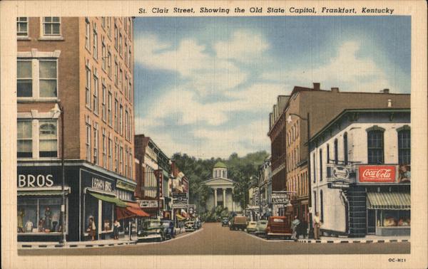 St. Clair Street Showing the Old State Capitol Frankfort Kentucky