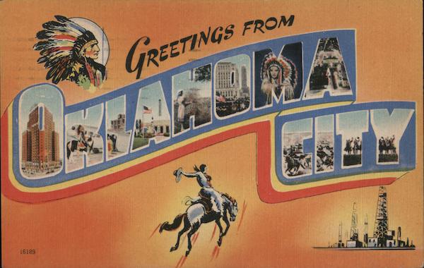 Greetings from Oklahoma City Large Letter