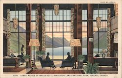 Lobby, Prince of Wales Hotel Postcard