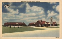 English Village Motor Lodge Postcard