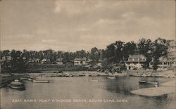 Boat Basin, Point O'Woods Beach Postcard