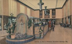 Interior of Hall of Waters Postcard