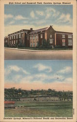 High School and Roosevelt Field Excelsior Springs, MO Postcard Postcard Postcard