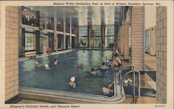 Mineral Water Swimming Pool in Hall of Waters Excelsior Springs, MO Postcard Postcard Postcard