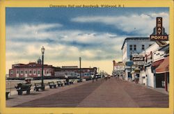 Convention Hall and Boardwalk Wildwood, NJ Postcard Postcard Postcard