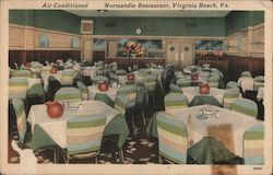 Air Conditioned Normandie Restaurant Virginia Beach, VA Postcard Postcard Postcard