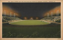 Lighted Night Event, Hershey Stadium Pennsylvania Postcard Postcard Postcard