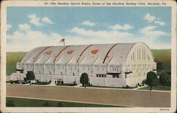 The Hershey Sports Arena, Home of the Hershey Hockey Club Postcard