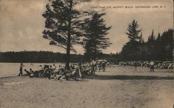 State Camp Site, Moffett Beach, Sacandaga Lake Postcard