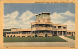 Memorial Field Airport Hot Springs National Park, AR Postcard Postcard Postcard