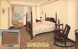 Hotel New York Bedrooms Postcard