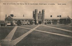 Rear of University Hall Facing the 1st Quadrangle, Washington University Postcard