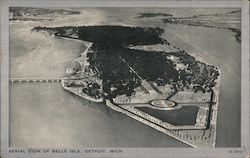 Aerial View of Belle Isle Detroit, MI Postcard Postcard Postcard