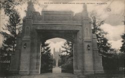 Main Entrance to Marygrove College Postcard