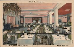 Club Continental, New Hotel Jefferson Postcard