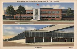 New Service and Parts Building, Axle Plant, Buick Motor Co. Postcard