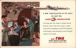 The New TWA Super-G Constellation Postcard