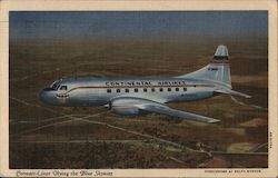 Continental Airlines Convair-Liner Flying the Blue Skyway Postcard