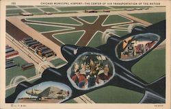 Chicago Municipal Airport Postcard
