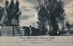 Elaine Motor Court Hotel and Apartments Denver, CO Postcard Postcard Postcard