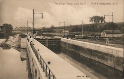 The Barge Canal Lock No 7 Postcard