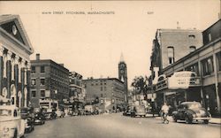 Main Street Fitchburg, MA Postcard Postcard Postcard