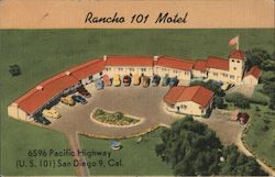 Rancho 101 Motel San Diego, CA Postcard Postcard Postcard