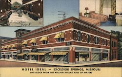 Hotel Ideal Excelsior Springs, MO Postcard Postcard Postcard