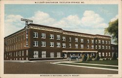 McCleary Sanitarium Excelsior Springs, MO Postcard Postcard Postcard