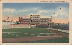 Academy High School and Stadium Erie, PA Postcard Postcard Postcard